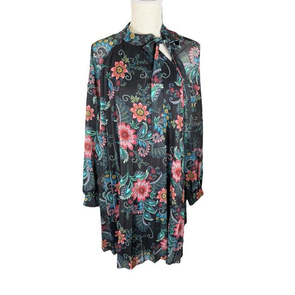 NWT Molly Bracken Freya Pleated Floral Dress Women's Large Fairy Whimsygoth - Picture 3 of 11